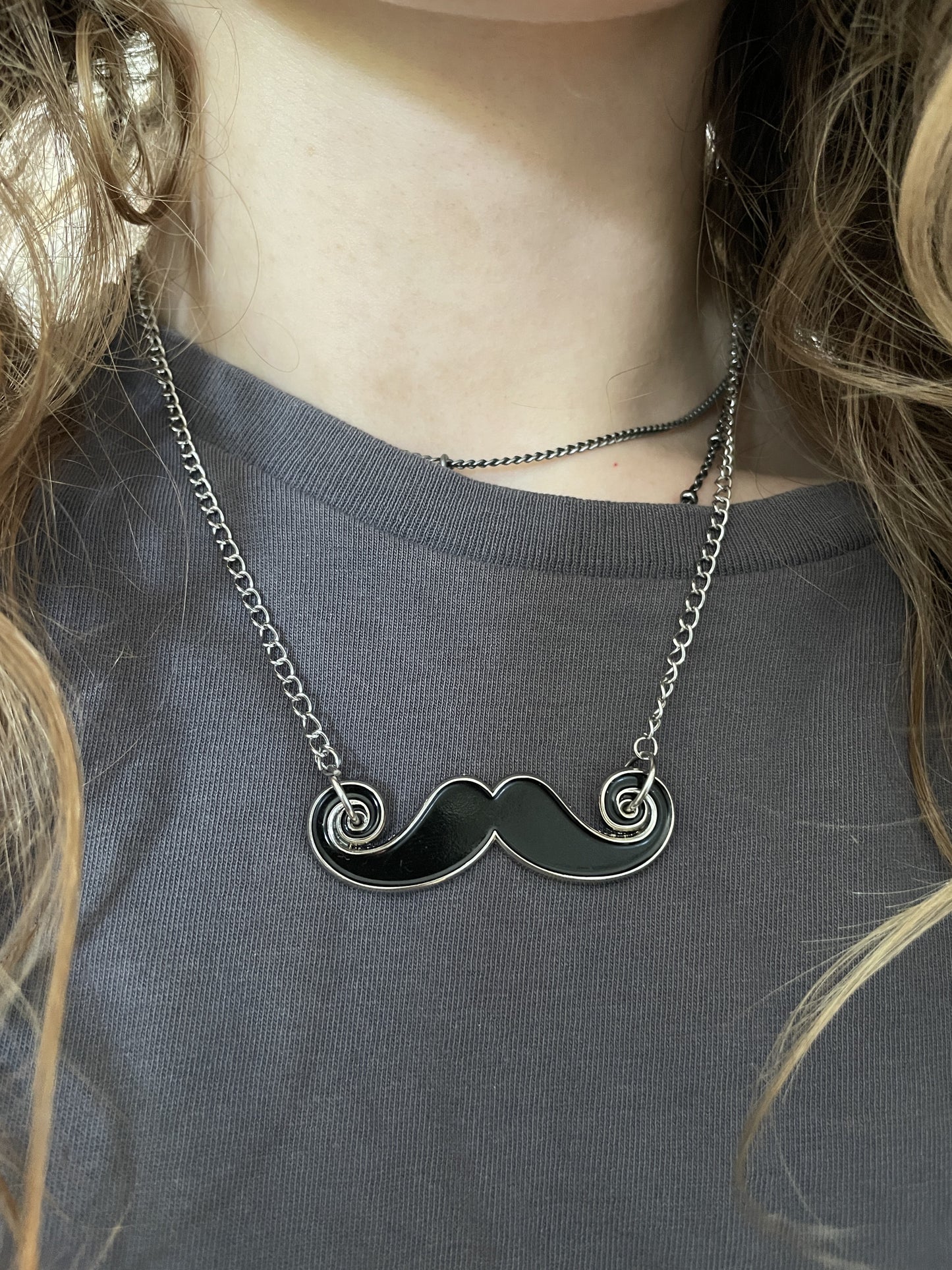Black Mustache Necklace