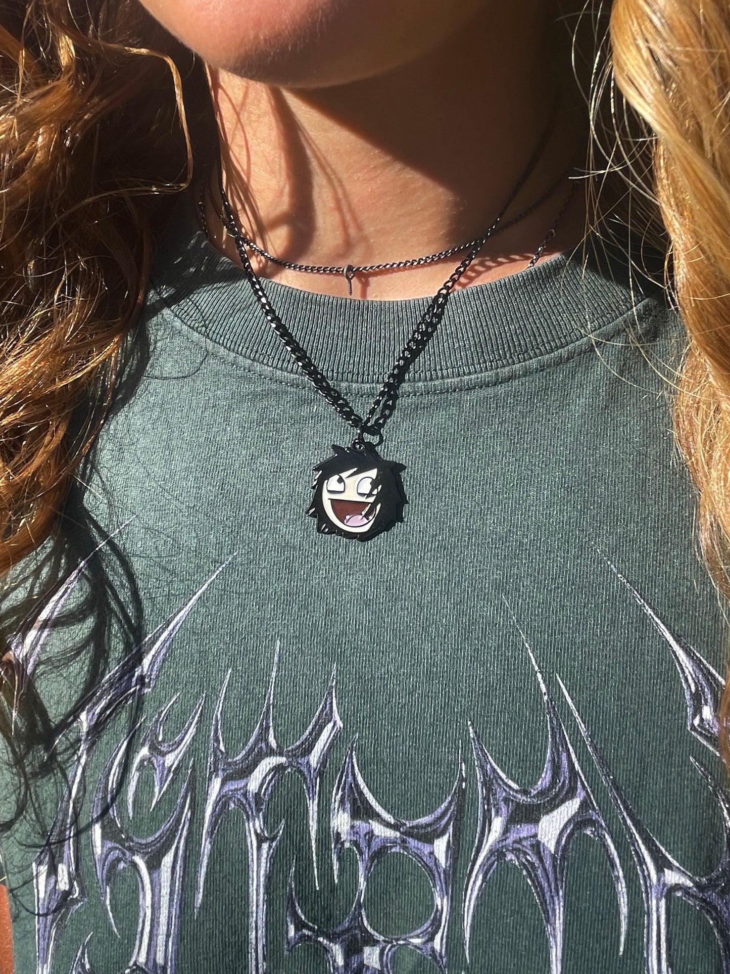 Emo Epic Face Necklace