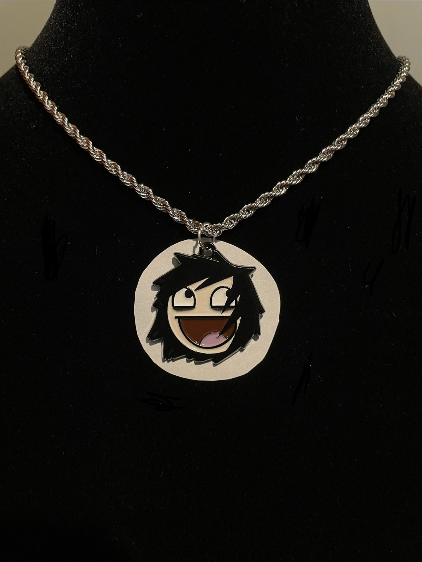 Emo Epic Face Necklace