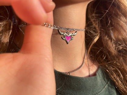 Cyber Goth Chrome Heart