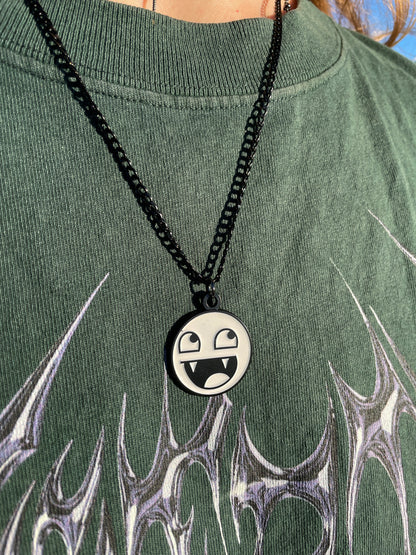 Pale Epic Face Necklace