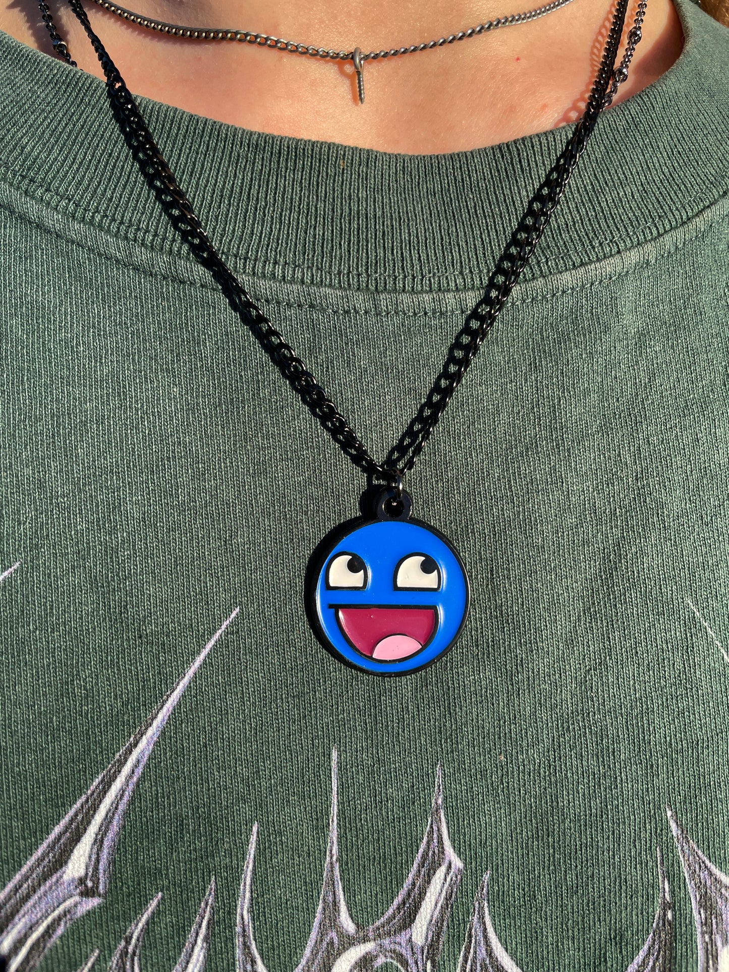 Azure Epic Face Necklace