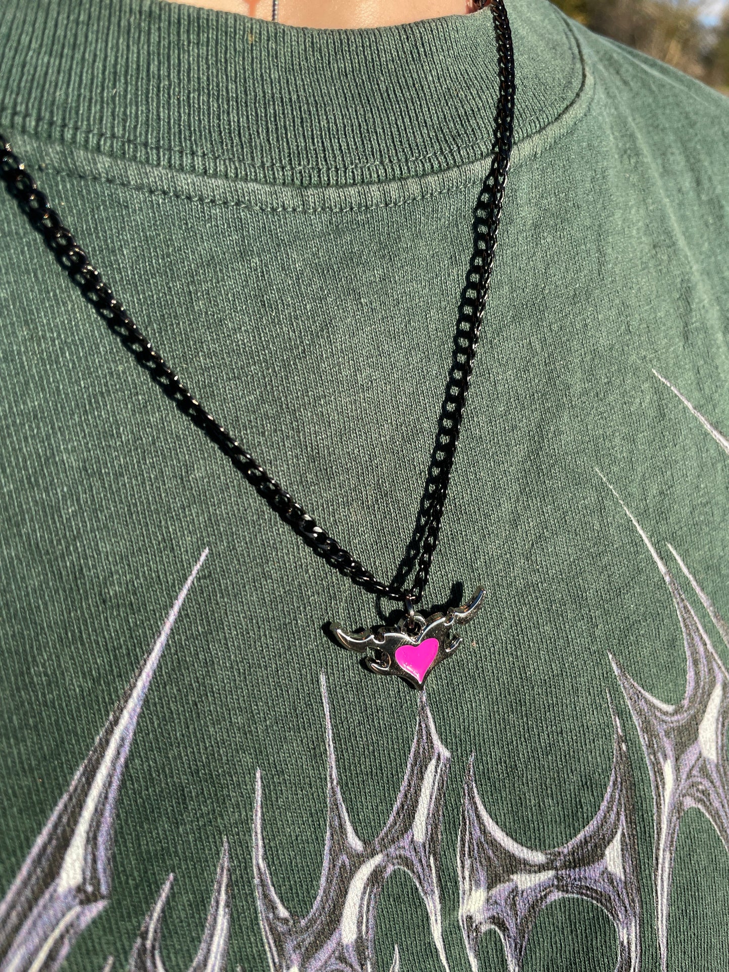 Cyber Goth Chrome Heart