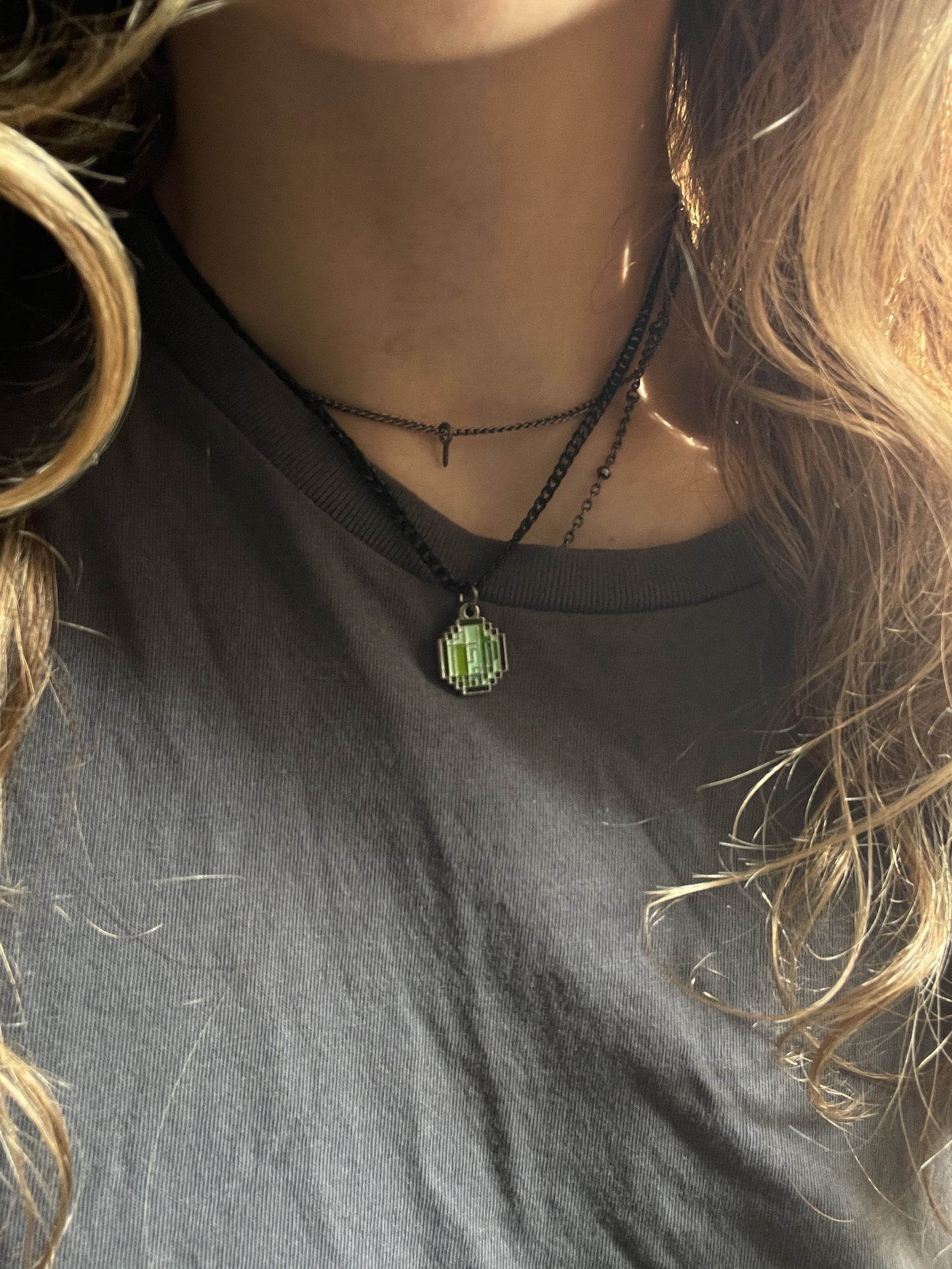 Chrome Emerald Necklace