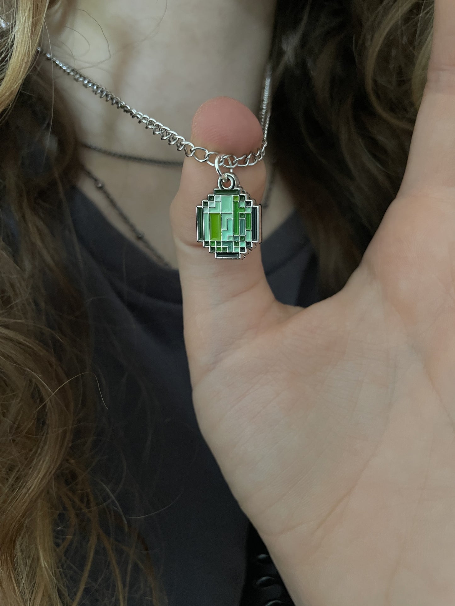 Chrome Emerald Necklace
