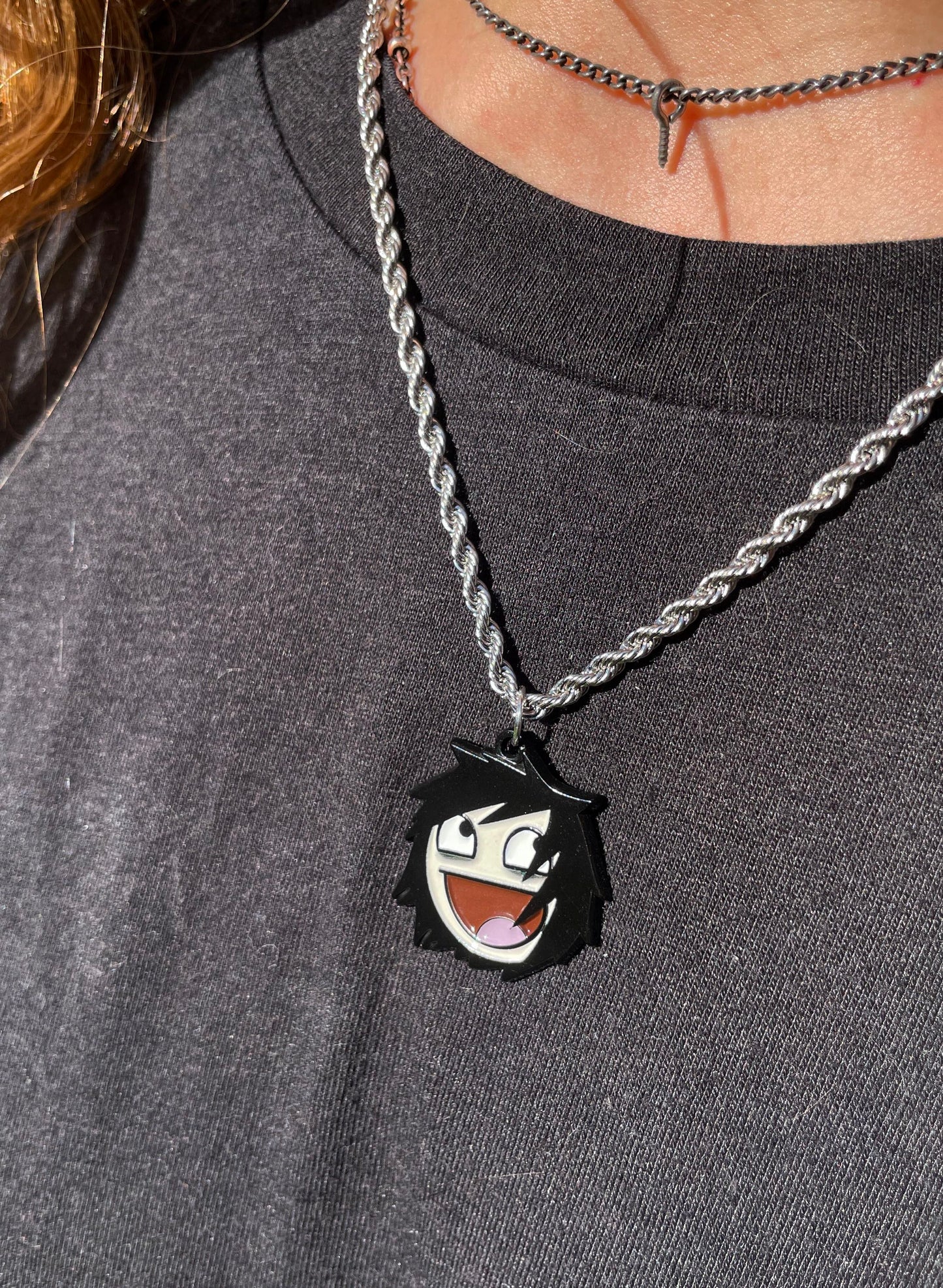 Emo Epic Face Necklace