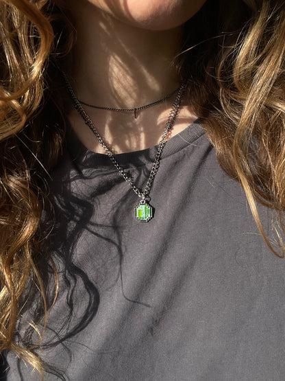 Chrome Emerald Necklace