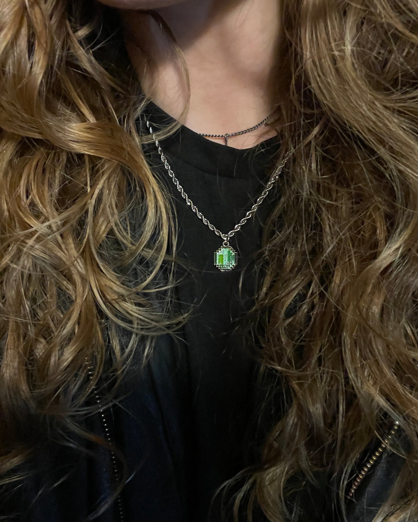 Chrome Emerald Necklace