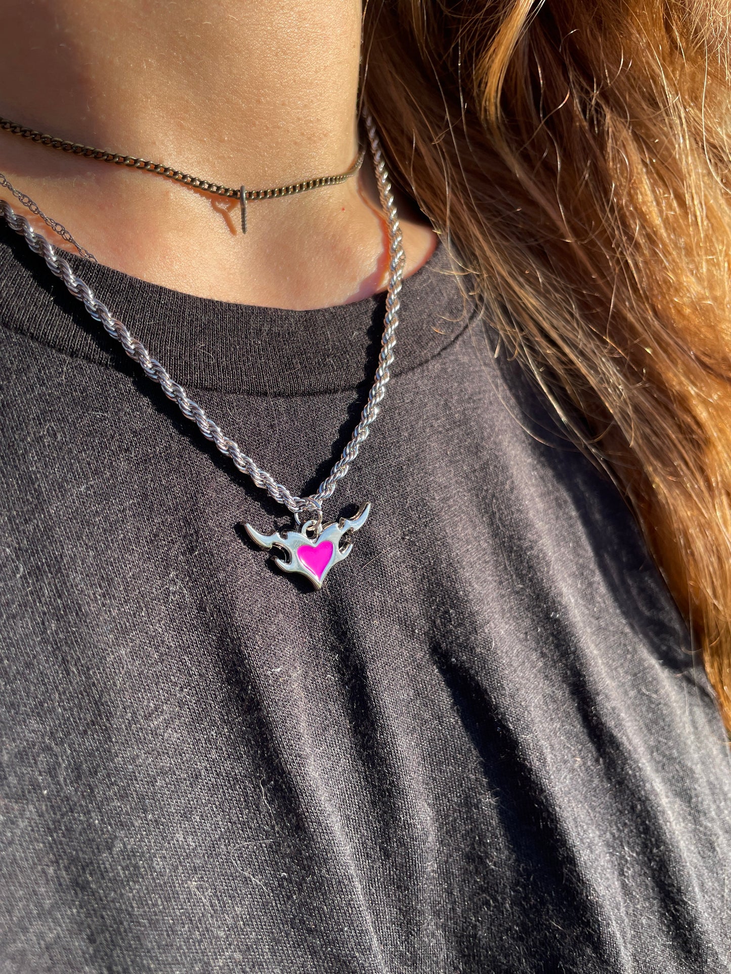 Cyber Goth Chrome Heart