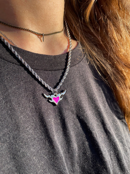 Cyber Goth Chrome Heart