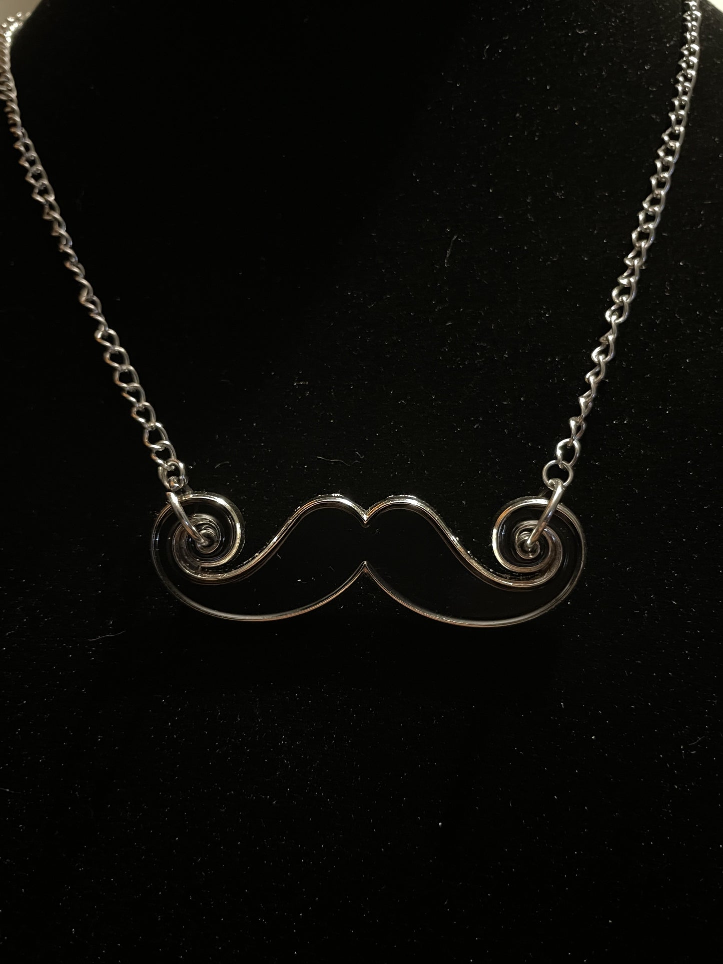 Black Mustache Necklace