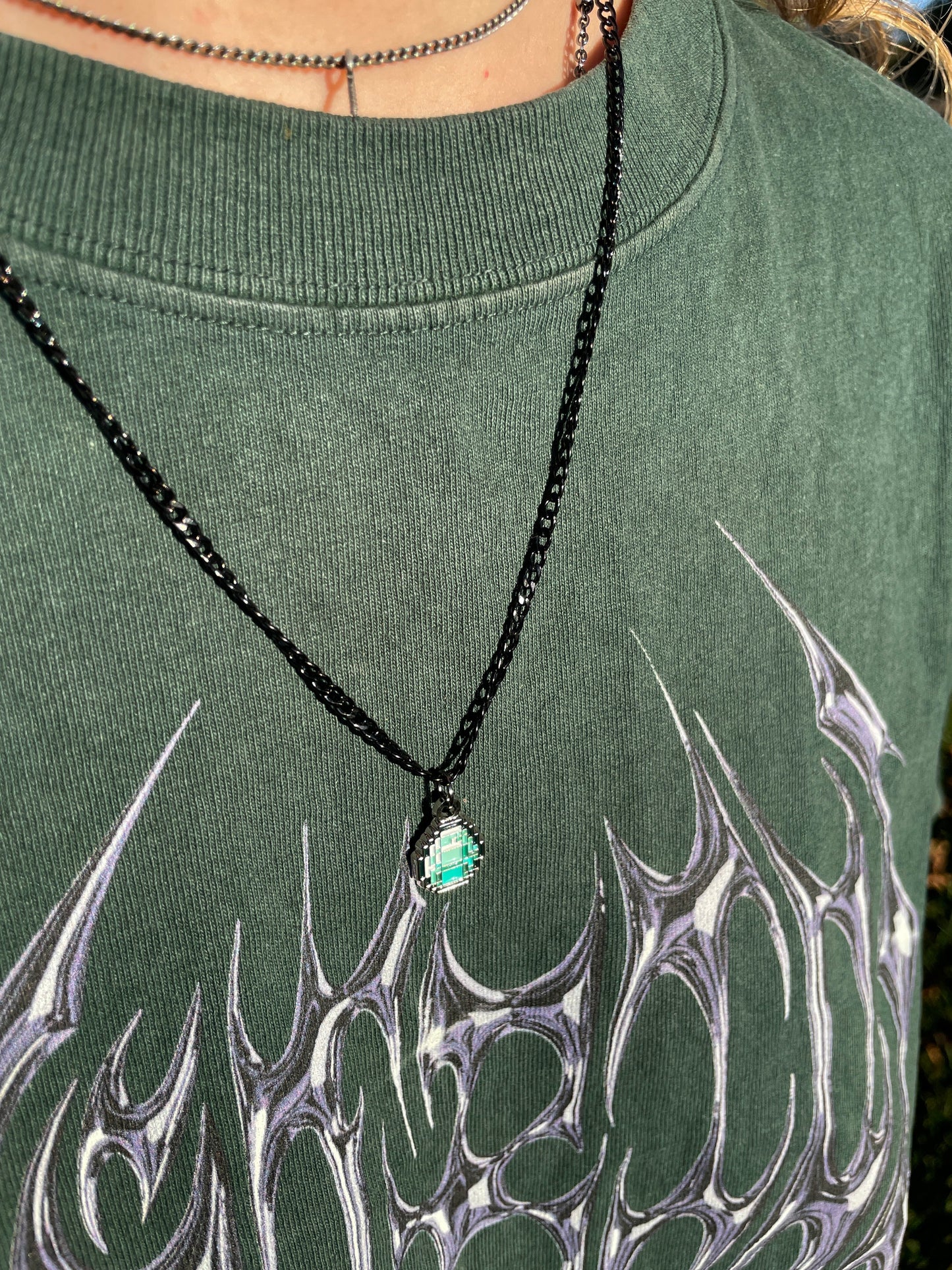 Chrome Diamond Necklace